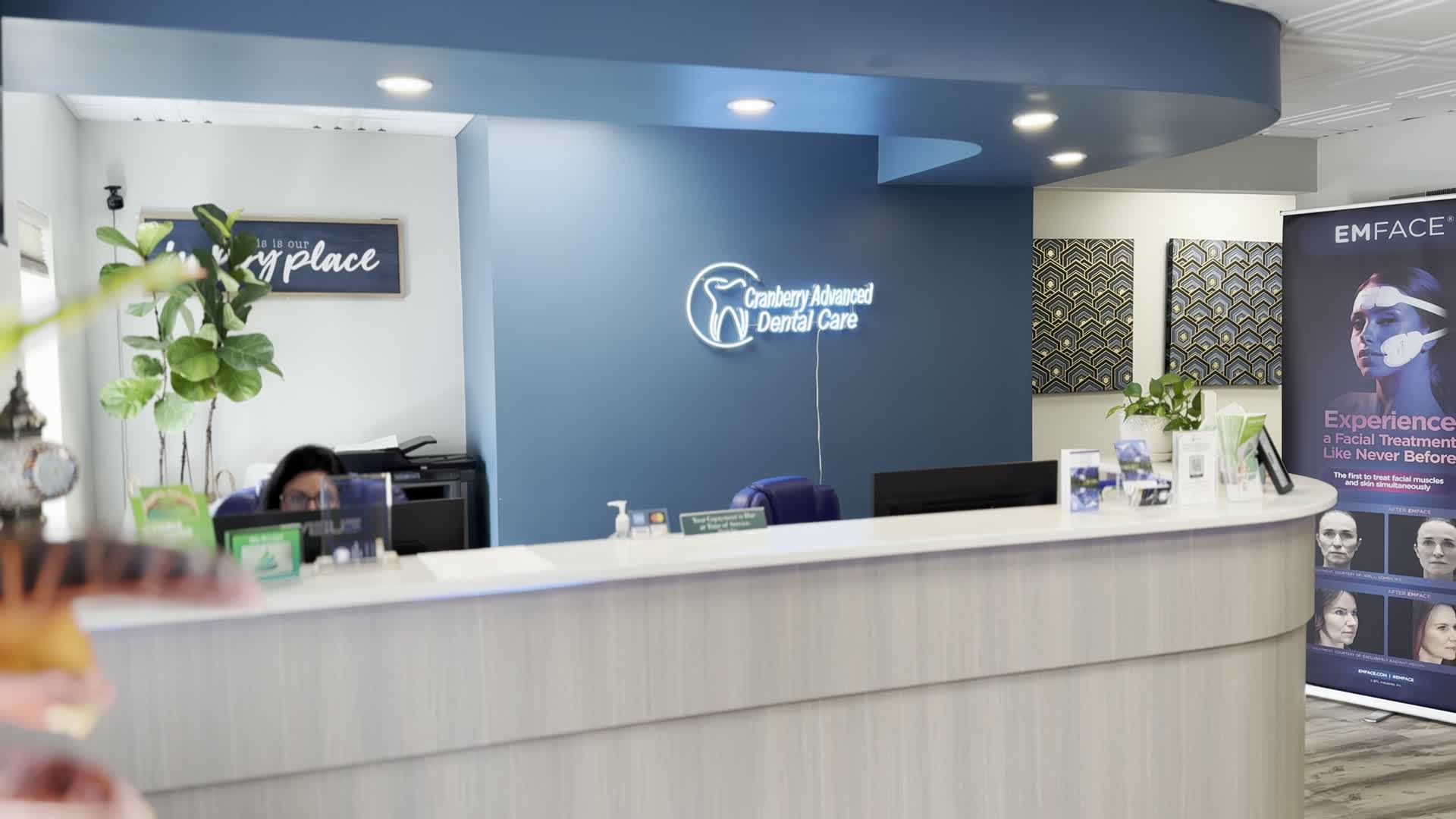 Modern office interior at Cranberry Advanced Dental Care